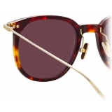 Linda Farrow - Linear Stern C9 Square Sunglasses in Tortoiseshell - LF04C9SUN - Linda Farrow Eyewear