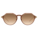Linda Farrow - Linear Wren A C10 Angular Sunglasses in Tobacco - LF05AC10SUN - Linda Farrow Eyewear