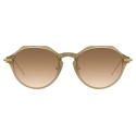 Linda Farrow - Linear Wren A C11 Angular Sunglasses in Khaki - LF05AC11SUN - Linda Farrow Eyewear