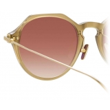 Linda Farrow - Linear Wren A C11 Angular Sunglasses in Khaki - LF05AC11SUN - Linda Farrow Eyewear