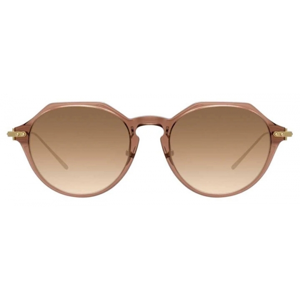 Linda Farrow - Linear Wren C10 Angular Sunglasses in Tobacco - LF05C10SUN - Linda Farrow Eyewear