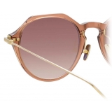 Linda Farrow - Linear Wren C10 Angular Sunglasses in Tobacco - LF05C10SUN - Linda Farrow Eyewear