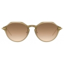 Linda Farrow - Linear Wren C11 Angular Sunglasses in Khaki - LF05C11SUN - Linda Farrow Eyewear