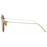 Linda Farrow - Linear Wren C11 Angular Sunglasses in Khaki - LF05C11SUN - Linda Farrow Eyewear