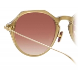 Linda Farrow - Linear Wren C11 Angular Sunglasses in Khaki - LF05C11SUN - Linda Farrow Eyewear