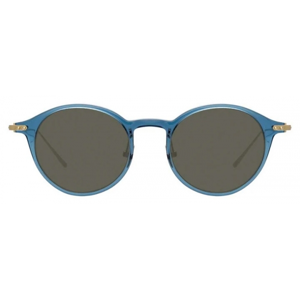 Linda Farrow - Linear Arris A C11 Oval Sunglasses in Marine - LF06AC11SUN - Linda Farrow Eyewear