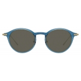 Linda Farrow - Linear Arris A C11 Oval Sunglasses in Marine - LF06AC11SUN - Linda Farrow Eyewear