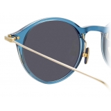 Linda Farrow - Occhiali da Sole Ovale Linear Arris A C11 in Marino - LF06AC11SUN - Linda Farrow Eyewear