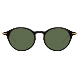 Linda Farrow - Linear Arris A C8 Oval Sunglasses in Black - LF06AC8SUN - Linda Farrow Eyewear