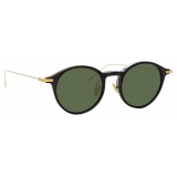 Linda Farrow - Linear Arris A C8 Oval Sunglasses in Black - LF06AC8SUN - Linda Farrow Eyewear