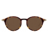 Linda Farrow - Linear Arris A C9 Oval Sunglasses in Tortoiseshell - LF06AC9SUN - Linda Farrow Eyewear