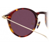 Linda Farrow - Linear Arris A C9 Oval Sunglasses in Tortoiseshell - LF06AC9SUN - Linda Farrow Eyewear