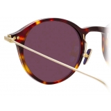 Linda Farrow - Occhiali da Sole Ovale Linear Arris A C9 in Tartaruga - LF06AC9SUN - Linda Farrow Eyewear