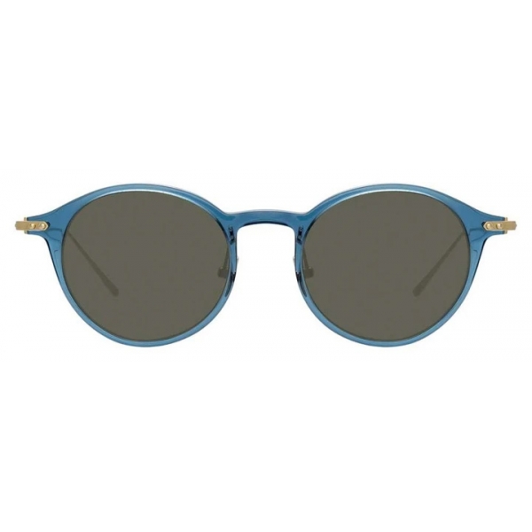 Linda Farrow - Linear Arris C11 Oval Sunglasses in Marine - LF06C11SUN - Linda Farrow Eyewear