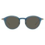 Linda Farrow - Linear Arris C11 Oval Sunglasses in Marine - LF06C11SUN - Linda Farrow Eyewear