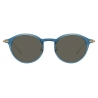 Linda Farrow - Linear Arris C11 Oval Sunglasses in Marine - LF06C11SUN - Linda Farrow Eyewear