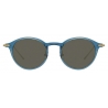 Linda Farrow - Occhiali da Sole Ovale Linear Arris C11 in Marino - LF06C11SUN - Linda Farrow Eyewear