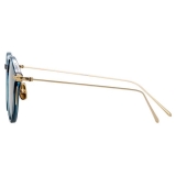 Linda Farrow - Linear Arris C11 Oval Sunglasses in Marine - LF06C11SUN - Linda Farrow Eyewear