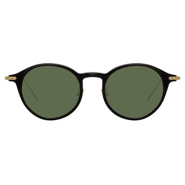 Linda Farrow - Linear Arris C8 Oval Sunglasses in Black - LF06C8SUN - Linda Farrow Eyewear
