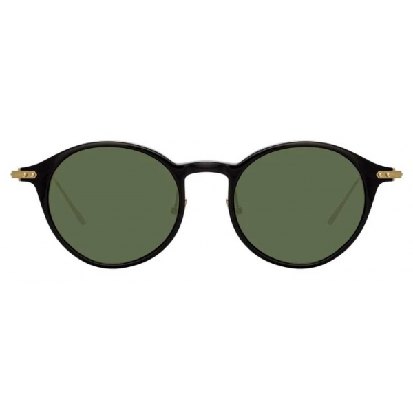 Linda Farrow - Occhiali da Sole Ovale Linear Arris C8 in Nero - LF06C8SUN - Linda Farrow Eyewear