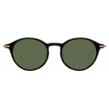 Linda Farrow - Occhiali da Sole Ovale Linear Arris C8 in Nero - LF06C8SUN - Linda Farrow Eyewear