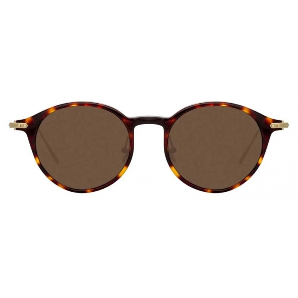 Linda Farrow - Linear Arris C9 Oval Sunglasses in Tortoiseshell - LF06C9SUN - Linda Farrow Eyewear