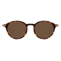 Linda Farrow - Linear Arris C9 Oval Sunglasses in Tortoiseshell - LF06C9SUN - Linda Farrow Eyewear