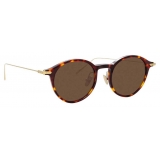 Linda Farrow - Linear Arris C9 Oval Sunglasses in Tortoiseshell - LF06C9SUN - Linda Farrow Eyewear