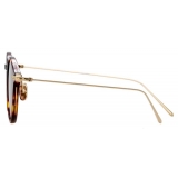 Linda Farrow - Linear Arris C9 Oval Sunglasses in Tortoiseshell - LF06C9SUN - Linda Farrow Eyewear