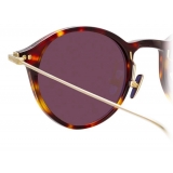 Linda Farrow - Linear Arris C9 Oval Sunglasses in Tortoiseshell - LF06C9SUN - Linda Farrow Eyewear