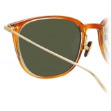 Linda Farrow - Linear Wright A C11 Rectangular Sunglasses in Casetto - LF07AC11SUN - Linda Farrow Eyewear