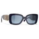 Chanel - Rectangular Sunglasses - Blue - Chanel Eyewear