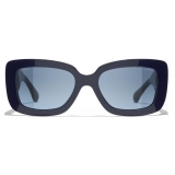 Chanel - Occhiali da Sole Rettangolare - Blu - Chanel Eyewear