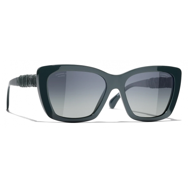 Chanel - Butterfly Sunglasses - Dark Green Gray Polarized - Chanel Eyewear