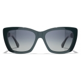 Chanel - Butterfly Sunglasses - Dark Green Gray Polarized - Chanel Eyewear