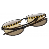 Chanel - Round Sunglasses - Black Yellow - Chanel Eyewear