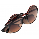 Chanel - Round Sunglasses - Black Orange - Chanel Eyewear