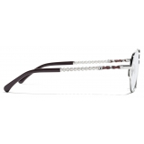 Chanel - Round Sunglasses - Silver Red Blue Light Filtering - Chanel Eyewear