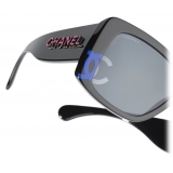 Chanel - Square Sunglasses - Black Blue Gray - Chanel Eyewear