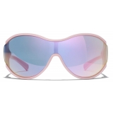 Chanel - Shield Sunglasses - Pink Gold Mirror - Chanel Eyewear