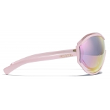 Chanel - Occhiali da Sole a Maschera - Rosa Oro Specchiate - Chanel Eyewear