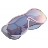 Chanel - Occhiali da Sole a Maschera - Rosa Blu Specchiate - Chanel Eyewear