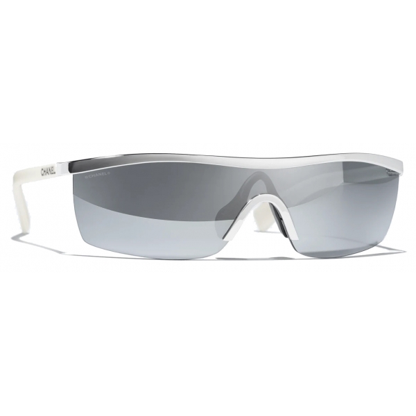 chanel sunglasses white frame