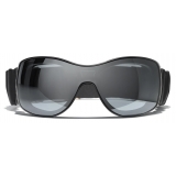 Chanel - Shield Sunglasses - Black - Chanel Eyewear