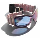 Chanel - Occhiali da Sole a Maschera - Rosa Blu Specchiate - Chanel Eyewear