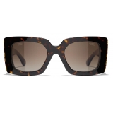 Chanel - Square Sunglasses - Dark Tortoise Brown Polarized - Chanel Eyewear