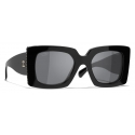 Chanel - Occhiali da Sole Quadrati - Nero Grigio Polarizzate - Chanel Eyewear