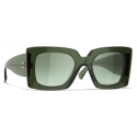 Chanel - Square Sunglasses - Dark Green - Chanel Eyewear