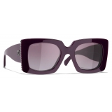 Chanel - Occhiali da Sole Quadrati - Borgogna - Chanel Eyewear