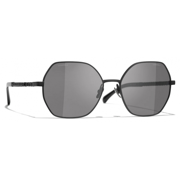 Chanel - Occhiali da Sole Quadrati - Nero Grigio - Chanel Eyewear